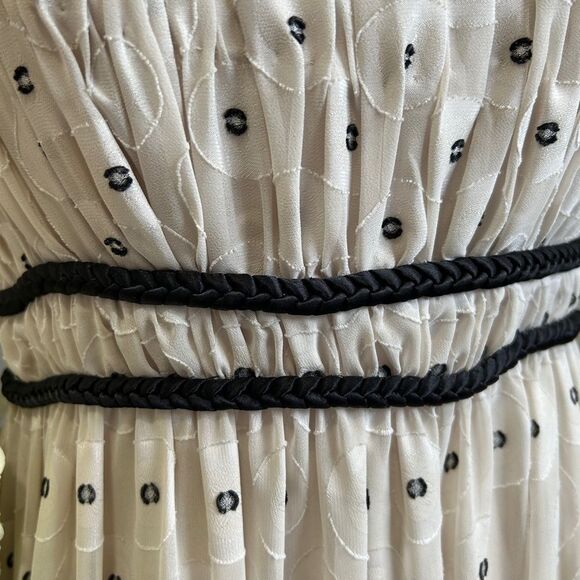 Adrianna Papell Cream Midi Sundress with Scoop Neck - Picture 2 of 5